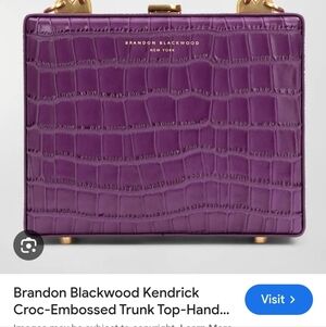 Brandon Blackwood Violet Croc-Embossed Handbag